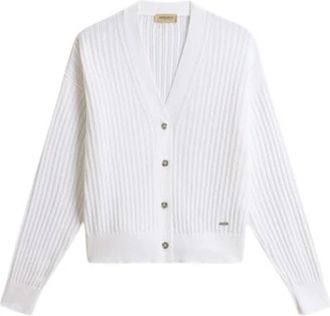 Woolrich Cardigans - Dames - Vesten - Wit - M - Truien & Vesten