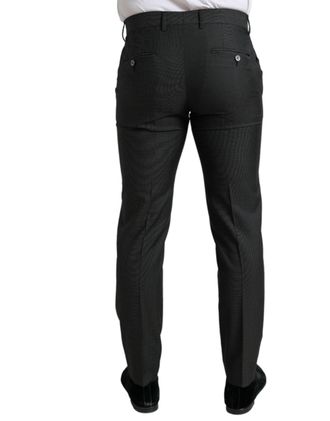 Dolce & Gabbana Mens Dark Gray Stretch Slim Formal Pants
