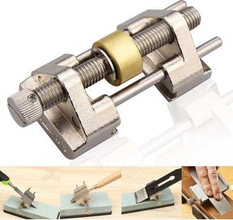 OEM Gu&iacute;a De Afilado - Acero Inoxidable - Sujeci&oacute;n Lateral - &Aacute;ngulo Fijo - Con Rodillo De Lat&oacute;n Para Cinceles De Madera, Cuchillas De Cepillo Y Cinceles Pl
