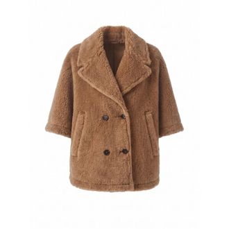 Max Mara Memo Cape - Dames - Mantels - Bruin - Maat: S/M Zijde