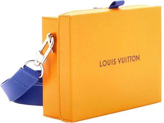 Louis Vuitton Orange Leather Shopper Clutch (Authentic Pre-Loved)