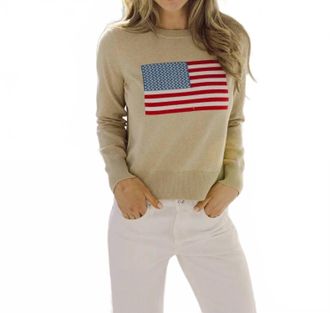 Sail to Sable Cashmere Flag Sweater In Sable