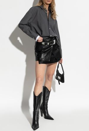 Iro Leather Skirt Yori, Womens, Black