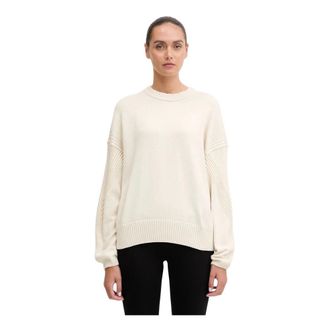 Napapijri D-Sarca Sweater - Dames - Ronde hals truien - Beige - XS - Katoen - Truien & Vesten