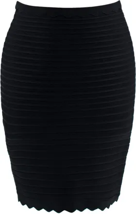 H&eacute;rve L&eacute;ger Edie Black Stretch Bandage Skirt Size XS