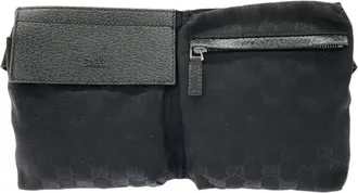 Gucci Black Gg Canvas Fanny Pack (Pre-Owned)