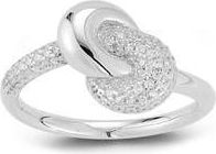 Glaze Jewelry Pav&eacute; Cubic Zirconia Love Knot Ring in Silver at Nordstrom Rack, Size 7