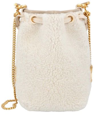 Chlo&eacute; Beige Lambskin Marcie Micro Bucket Bag, Never Carried (Authentic Pre-Loved)