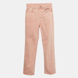 Acne Studios Pink Denim Straight Leg Jeans S Waist 25