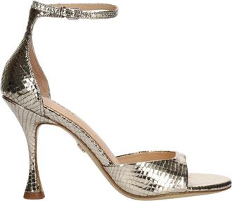 Lola Cruz Schoenen, Dames, Grijs, 39 EU, Leer, Kumala Heel Sandal 95