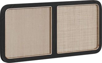 vidaXL Headboard with Headboard Black 120 x 55 x 3 cm Rattan vidaXL