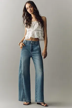 Pilcro Lex Mid-Rise Tapered Jeans by Pilcro