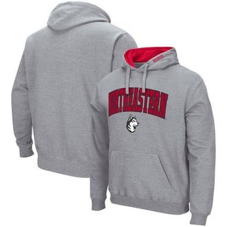 Colosseum Mens Colosseum Heathered Gray Northeastern Huskies Arch and Logo Pullover Hoodie in Heather Gray at Nordstrom, Size Xxx-Large