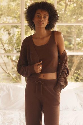 Eberjey Crop Cardigan Sweater