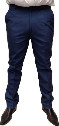 Relco Navy/Black Tonic Sta Press Trousers (38 Waste 31.5 Leg)