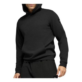 Alo Waffle Lounge Hoodie Black M3311R-BLK