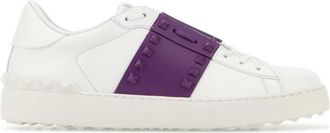 Valentino Garavani White Color Block Rockstud Sneakers