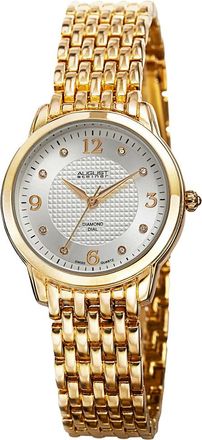 August Steiner Womens Alloy Diamond Watch