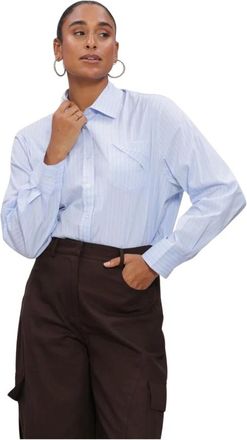 Copenhagen Muse Cmshirty Shirt - Dames - Blouses & Shirts - Blauw - Maat: L Katoen
