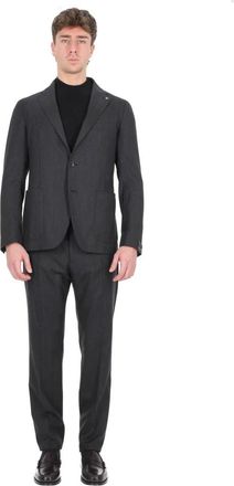 Tagliatore Kostuums, Heren, Grijs, M, Wol, Abito in lana vergine super 110s a resca linea Montecarlo