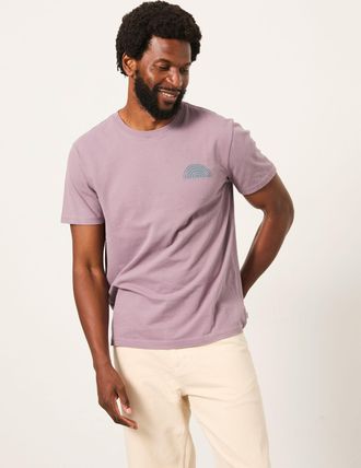 Fat Face FatFace Dusky Purple Lino Graphic Tshirt