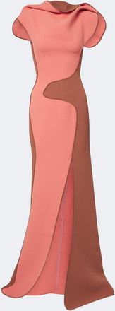 Maticevski Cinnamon draped paneled gown
