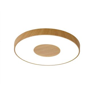 Mantra Plafon Led 100w Con Mando A Distancia Coin Color Madera Mantra