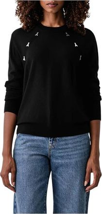 Patrizia Pepe Maglione in lana girocollo - - Knitwear - Donna - Nero - S