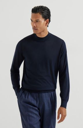 Brunello Cucinelli Lightweight sweater in Navy Blue at Nordstrom, Size 52 It