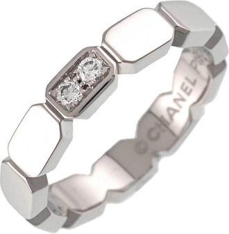 Chanel Platinum 950 Band Ring (Pre-Owned)