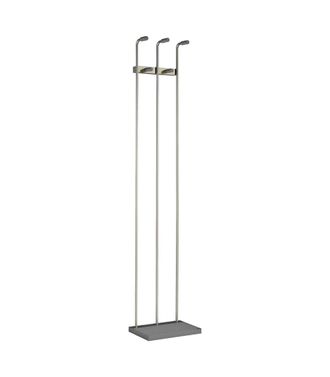 HERDASA Perchero Mod. 465 Herrajes En Cromo Satinado Lacado Gris, 182 Cm(alto)34 Cm(ancho)20 Cm(largo)