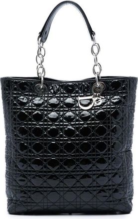 Dior Pre-owned Dior Patent Cannage Lady Dior Soft Shopping Tote Ladies YK8RT9ZLE2B1M9I6