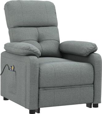 vidaXL Vidaxl - Sillón de masaje eléctrico tela gris oscuro