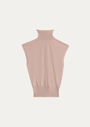 Rick Owens Turtleneck Fine Wool Knit Tank Top