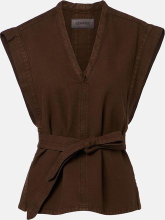 Christophe Lemaire Belted cotton twill top