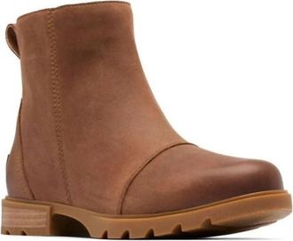 Sorel Womens Emelie Iii Zip Waterproof Bootie In Velvet Tan