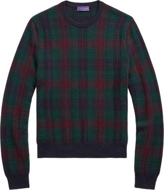 Ralph Lauren Purple Label plaid sweater - men - Cashmere - S - Green