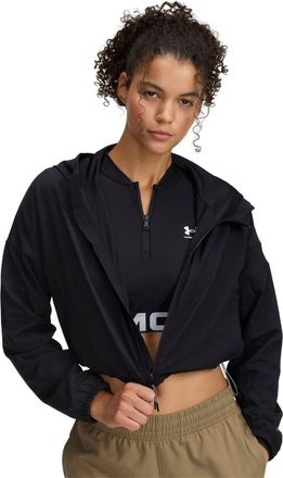 Under Armour Damesjack met capuchon, geweven, uit de Unstoppable-collectie (Zwart)