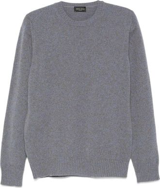 Roberto Collina Maglione Girocollo In Lana E Cashmere MÉLange-Uomo