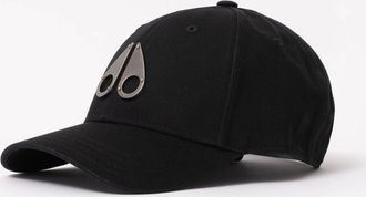 Moose Knuckles Mens Moose Knuckles Front Logo Icon Cap - Black/Nickel Logo 282 - Size: ONE size