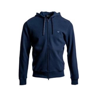 Emporio Armani Hoodies & sweatvesten, Heren, Blauw, S, Loungewear GA Sweat
