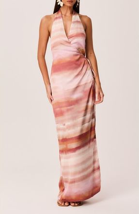 SNDYS Atlanna Wrap Maxi Dress in Shell Print at Nordstrom, Size X-Small