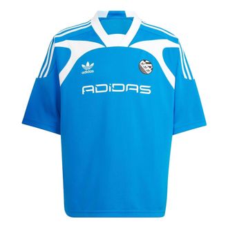 adidas Originals Adilenium Oversized Short Sleeve Jersey Asia Sizing Blue IW3636