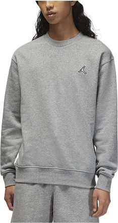 Nike Jordan Air Jordan Embroidered Solid Color Pullover Hoodie Mens Grey DQ7521-091