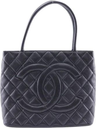 Chanel Tweedehands leren handtassen - Dames - Vintage Handtas - Zwart - ONE Size - Leer - Vintage