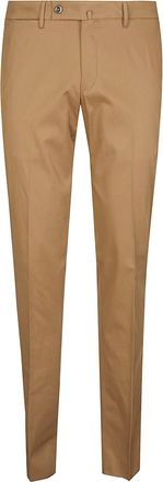 Pantaloni Torino Brown E-Slim Cotton-Blend Pants