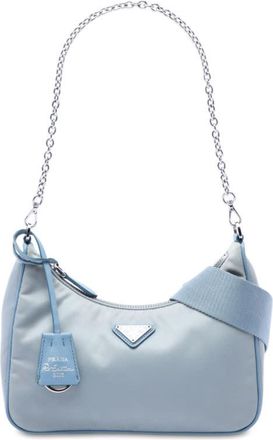 Prada Pre-owned Prada Saffiano Trimmed Tessuto Re Edition 2005 Satchel Unisex LIVIYTRZT4NPI68F