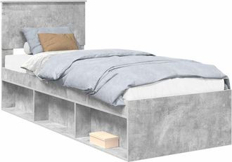 vidaXL Bed Frame Concerte Grey 75 x 190 cm Solid Pine Wood vidaXL