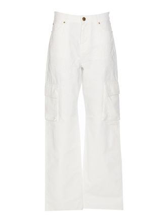 Pinko White caty denim jeans zip and