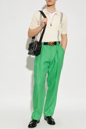 Versace Polo With Pocket, Mens, Cream